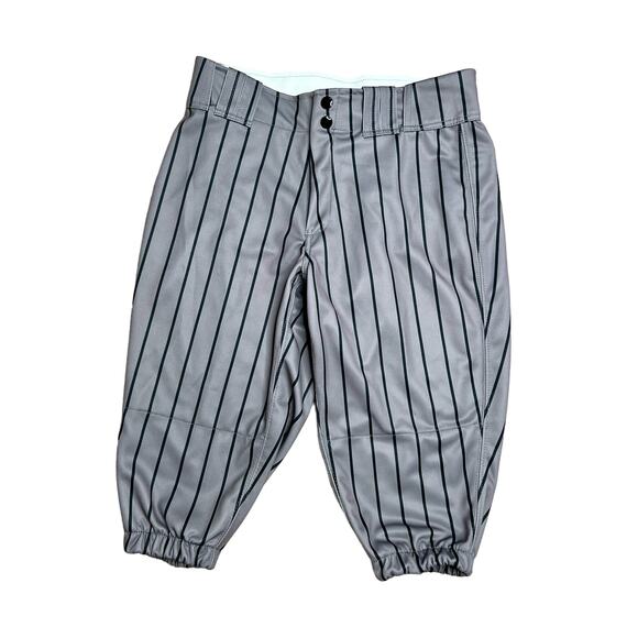 Boombah Other - Boombah Men's Baseball Pants Gray with Black Stripes Pinstriped Knicker Size 30
